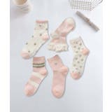 5足セット12タイプ【MOSOX】ガーリーデザインレーヨン混ソックス  | aimoha  | 詳細画像32 