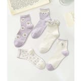 5足セット12タイプ【MOSOX】ガーリーデザインレーヨン混ソックス  | aimoha  | 詳細画像36 