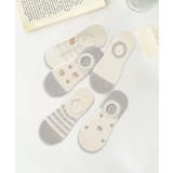 5足セット5柄【MOSOX】ガーリーデザインコットン混カバーソックス | aimoha  | 詳細画像8 