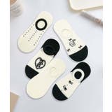 5足セット5柄【MOSOX】ガーリーデザインコットン混カバーソックス | aimoha  | 詳細画像1 