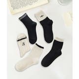 5足セット5柄【MOSOX】ガーリー配色デザインコットン混ソックス | aimoha  | 詳細画像8 