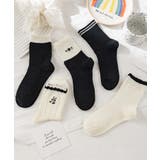 5足セット5柄【MOSOX】ガーリー配色デザインコットン混ソックス | aimoha  | 詳細画像9 