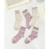 5足セット5柄【MOSOX】ガーリー配色デザインコットン混ソックス | aimoha  | 詳細画像11 