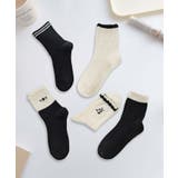 5足セット5柄【MOSOX】ガーリー配色デザインコットン混ソックス | aimoha  | 詳細画像7 