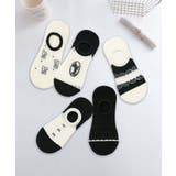  5足セット5柄【MOSOX】ガーリーデザインコットン混アンクルソックス | aimoha  | 詳細画像8 