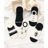  5足セット5柄【MOSOX】ガーリーデザインコットン混アンクルソックス | aimoha  | 詳細画像10 