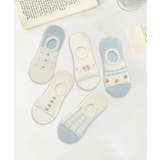  5足セット5柄【MOSOX】ガーリーデザインコットン混アンクルソックス | aimoha  | 詳細画像13 