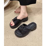 【shoes 365】クロスデザイン厚底サンダル | aimoha | 詳細画像5