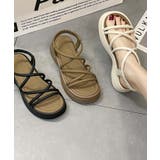 【shoes 365】マルチストラップ厚底サンダル | aimoha | 詳細画像3