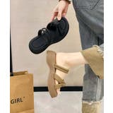 【shoes 365】リボンデザインダブルストラップ厚底サンダル | aimoha | 詳細画像5