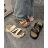 【shoes 365】ダブルストラップ厚底サンダル | aimoha | 詳細画像6