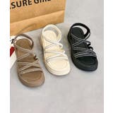 【shoes 365】ロープストラップ厚底サンダル | aimoha | 詳細画像2