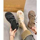 【shoes 365】ロープストラップ厚底サンダル | aimoha | 詳細画像3