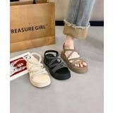【shoes 365】ロープストラップ厚底サンダル | aimoha | 詳細画像4