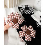 チェック柄大きな花ソックス | aimoha  | 詳細画像6 