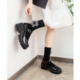 チェック柄大きな花ソックス | aimoha  | 詳細画像14 