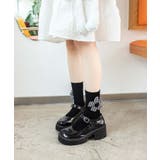 チェック柄大きな花ソックス | aimoha  | 詳細画像15 