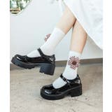 チェック柄大きな花ソックス | aimoha  | 詳細画像23 