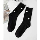 ブラック1 | [2025 MOSOX NEW COLLECTION]3Dフラワーソックス | aimoha 