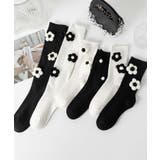 [2025 MOSOX NEW COLLECTION]3Dフラワーハイソックス | aimoha  | 詳細画像14 