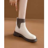 ホワイト | [2025SS SHOES 365 NEW] ローヒールブーツ | aimoha 