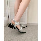 メタリッククロスリボンサンダル | aimoha  | 詳細画像6 