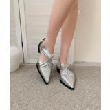 メタリッククロスリボンサンダル | aimoha  | 詳細画像7 