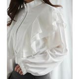 【Jasmine】スタンドカラーフレアブラウス ブルゾン Jasmine | aimoha | 詳細画像10