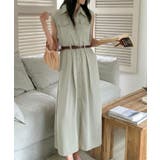 ウエストベルト付き ノースリーブシャツワンピース | aimoha | 詳細画像7