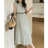 ウエストベルト付き ノースリーブシャツワンピース | aimoha | 詳細画像5