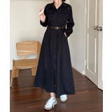 ウエストベルト付き ロングシャツワンピース | aimoha  | 詳細画像1 