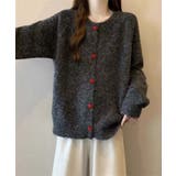 ハートボタンモコモコニットカーディガン | aimoha  | 詳細画像20 