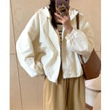 ライトベージュ | ナイロンフーディーショートジャケット | aimoha