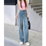 ヴィンテージ風ウォッシュワイドデニムパンツ レディース | aimoha | 詳細画像4