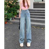 ヴィンテージ風ウォッシュワイドデニムパンツ レディース | aimoha | 詳細画像7