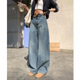 ヴィンテージルック・ルーズワイドデニムパンツ レディース | aimoha | 詳細画像13