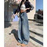 ヴィンテージルック・ルーズワイドデニムパンツ レディース | aimoha | 詳細画像3