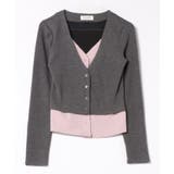 重ね着風カーディガン | aimoha | 詳細画像1