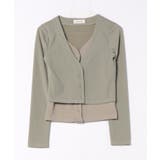 重ね着風カーディガン | aimoha | 詳細画像2