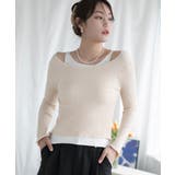 重ね着風ロング袖カットソー | aimoha | 詳細画像2