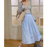 青白チェック柄スカート【SS】 | aimoha | 詳細画像7