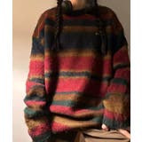 レッド | ユニセックスボーダー配色セーター【AW】 | aimoha 