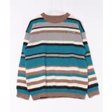 ユニセックスボーダー配色セーター【AW】 | aimoha  | 詳細画像1 