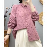 ピンク(ドット) | コットンオーバーシャツ | aimoha 