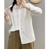 ホワイト | コットンオーバーシャツ | aimoha 