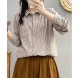 ストライプチェックコットンオーバーシャツ | aimoha | 詳細画像20