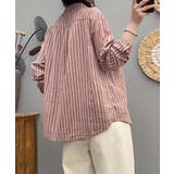 ストライプチェックコットンオーバーシャツ | aimoha | 詳細画像25