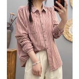 ストライプチェックコットンオーバーシャツ | aimoha  | 詳細画像26 