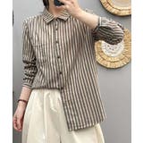 ライトグリーン | ストライプチェックコットンオーバーシャツ | aimoha 