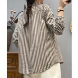 ストライプチェックコットンオーバーシャツ | aimoha | 詳細画像27